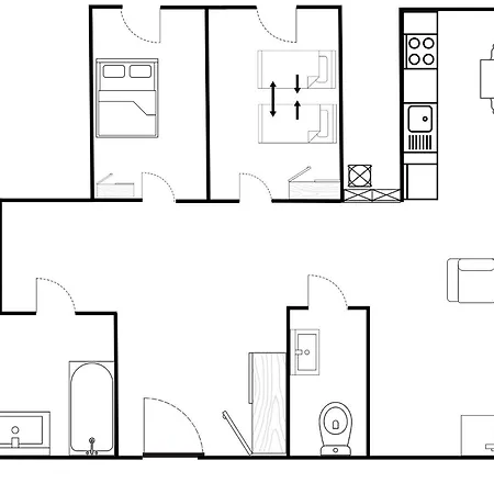 Big 21 Old Town Lux Apartment, Self Check-in 24h, Free Parking Lägenhet *